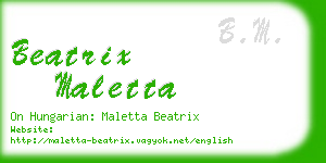 beatrix maletta business card